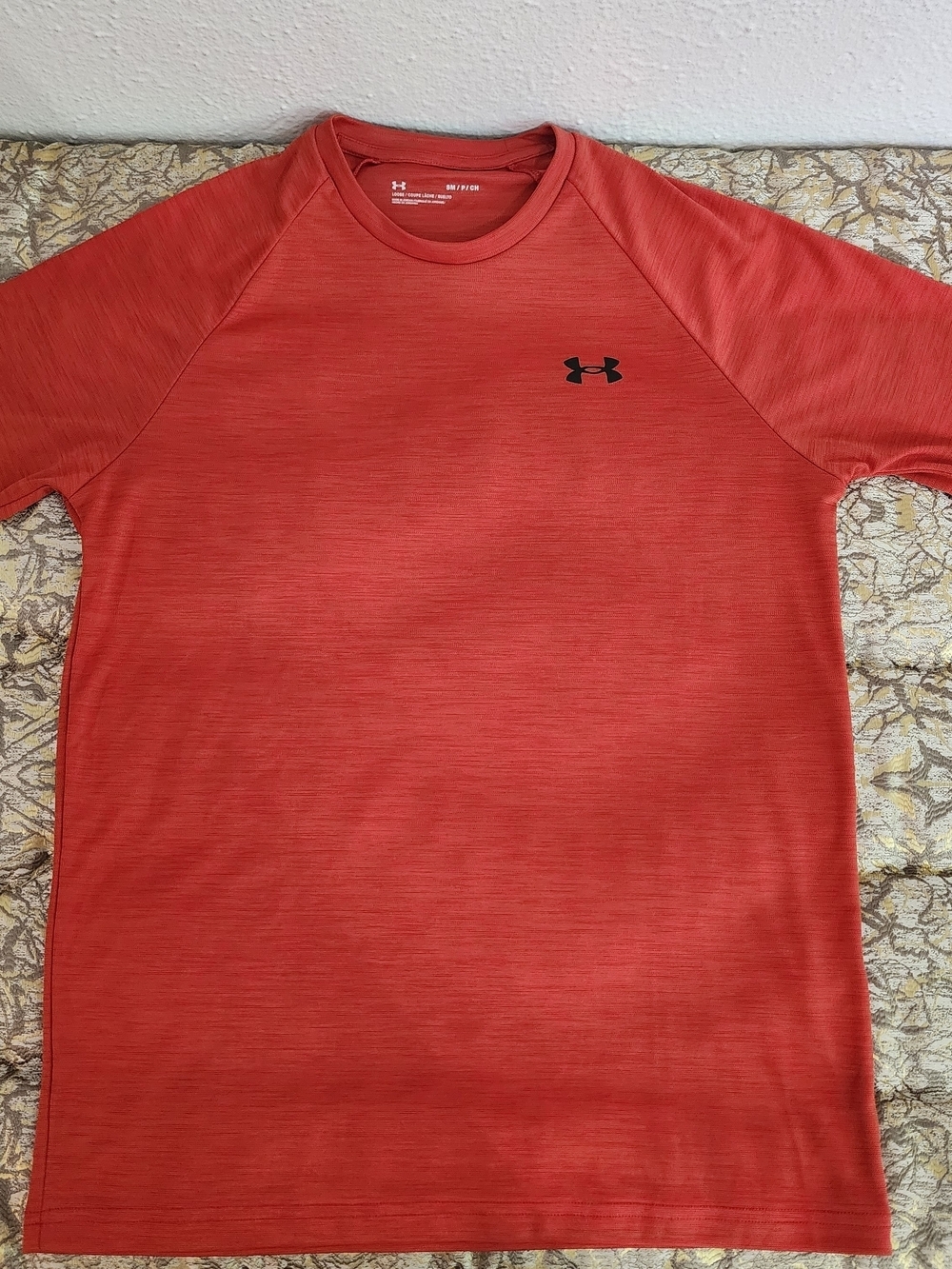 Under Armour Menβs Rust Orange/red Short-Sleeve Gym Athletic Tee - Picture 7 of 8